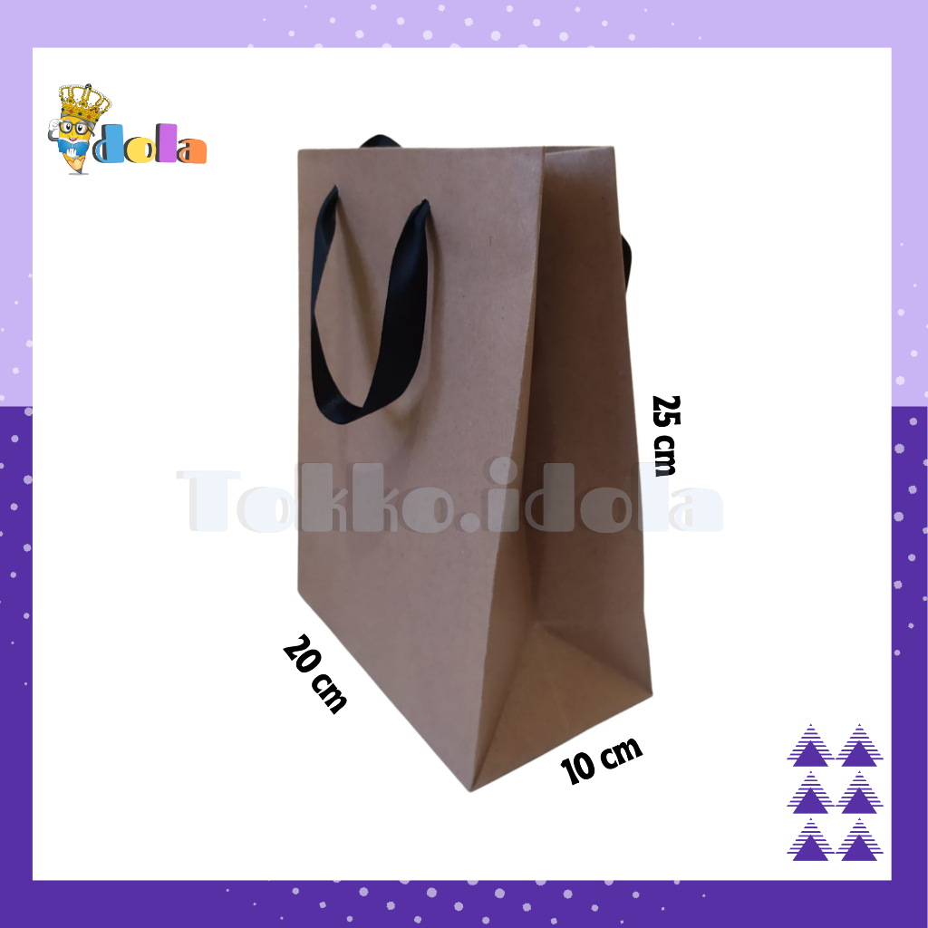 

PAPER BAG CRAFT / PAPER BAG KRAFT HITAM 20x10x25