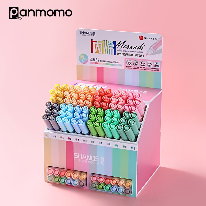 

PANMOMO Morandi Color Acrylic Marker / Paint Markers / Spidol Cat Akrilik Multifungsi Warna Pastel