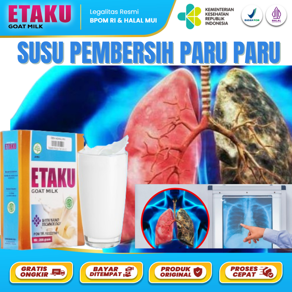 Susu Pembersih Paru Paru, Herbal Untuk Paru paru, Asma, Sakit Dada, Paru Paru Kotor Susu Etaku