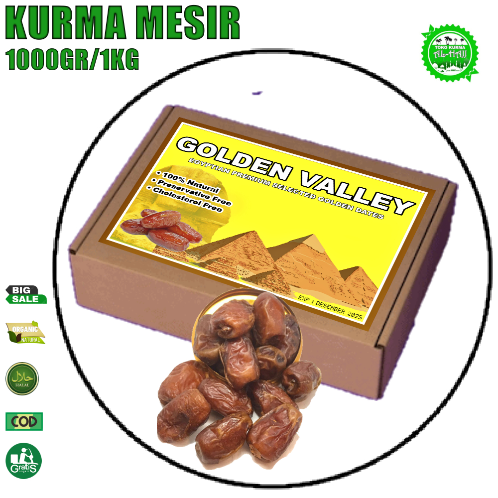 

KURMA MESIR GOLDEN VALLEY 1KG/ MESIR MADU