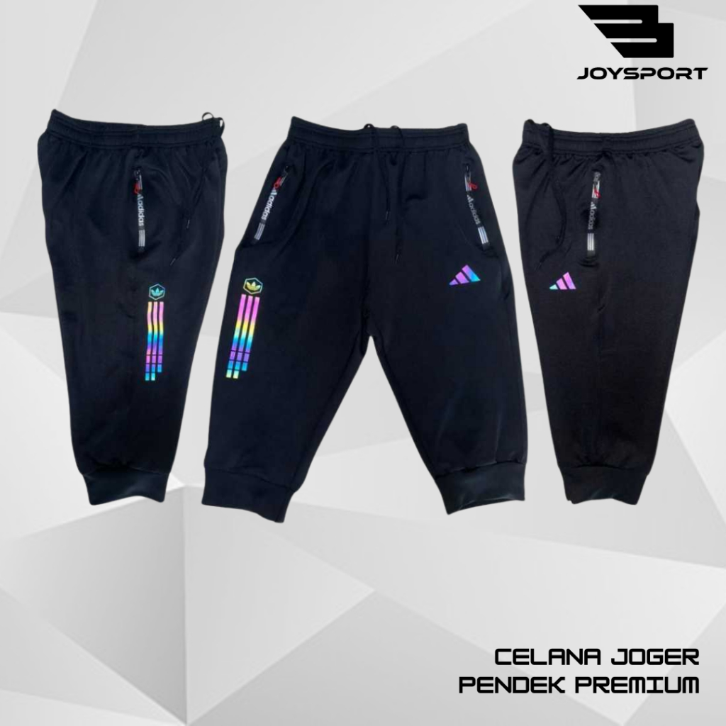 Celana Training Jogger 3/4 Joger Pants Olahraga Premium Pria Wanita 7/8