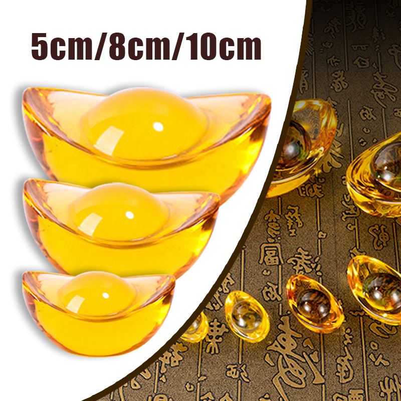 Yuan Bao / Dekorasi Yuan Bao / Yellow Crystal Yuan Bao Chinese style decorations
