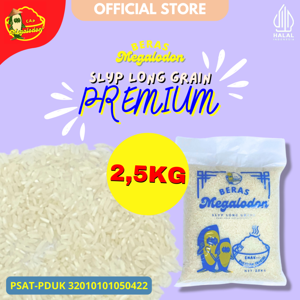 

Beras Cap Megalodon Premium 2,5 Kg Murah Berkualitas