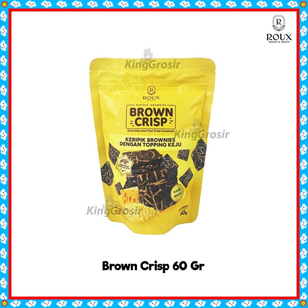 

ROUX Brown Crisp Keripik Brownies / Brownies Crispy dengan Topping Healthy Snack Renyah