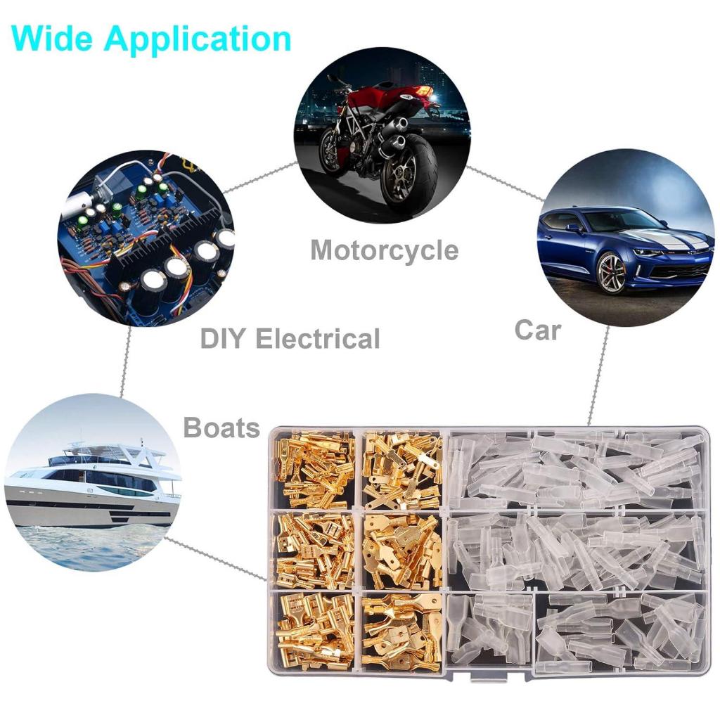 Terminal Crimp Male Female 315 Pcs, 2.8mm, 4.8mm, 6.3mm