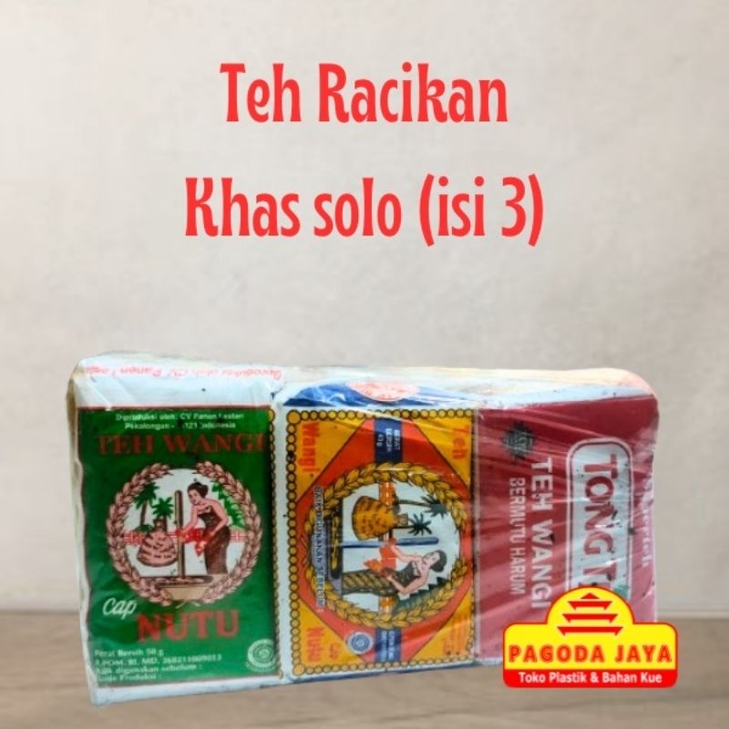 

Teh Racikan Khas Solo isi 3 ( Nutu Kuning+Nutu Ijo+Tong Tji Super)