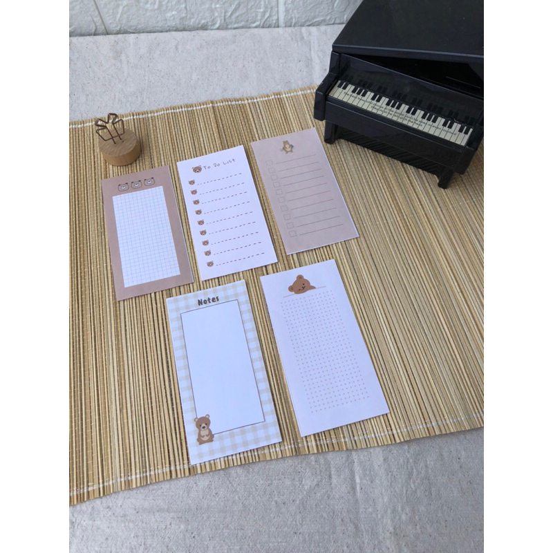 

[TGK010] 3 pcs - Memo Pad / Memo Pad Lucu Imut / Memo Pad Coklat / Memo Pad Kawaii / Memo Pad Tanpa Lem / Memo Pad Tanpa Perekat / Memo Pad Beruang / Dekorasi Scrapbook / Journal Kit / Jurnal Kit / Bujo Penpall Bullet