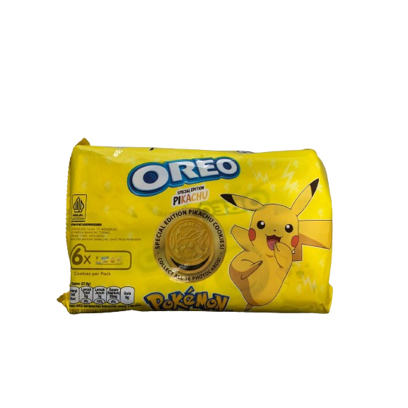 Oreo Pokemon Banana Pikachu/Oreo Banana Special Biskuit Coklat/Oreo Rasa Banan Pokemon Pikachu