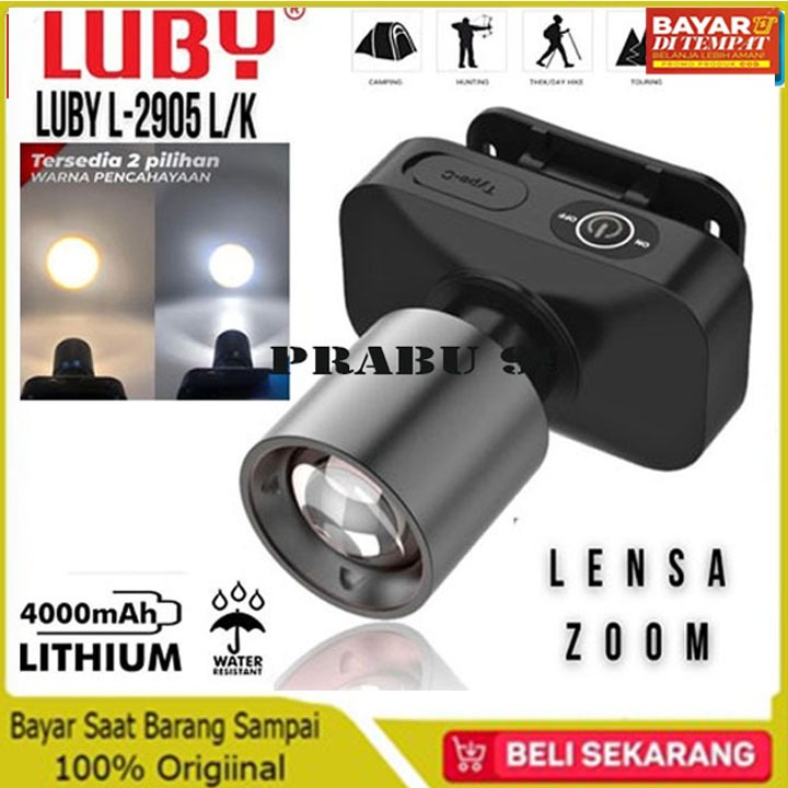 TERBARU Senter Kepala ZOOM LUBY / HEADLAMP ZOOM LUBY L2905/L-2905/2905 terbaru