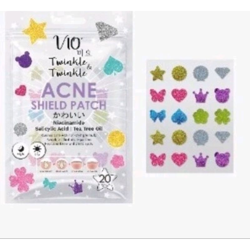 VIO ACNE PATCH SHIELD PACTH NIACINAMIDE SALICYLIC ACID | TEA TREE OIL Pengempes jerawat ampuh mengat
