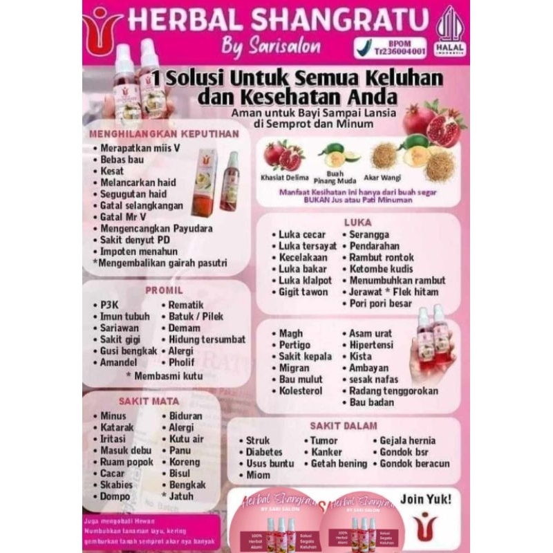 

HERBAL SHANGRATU BySari Salon 100%ORI