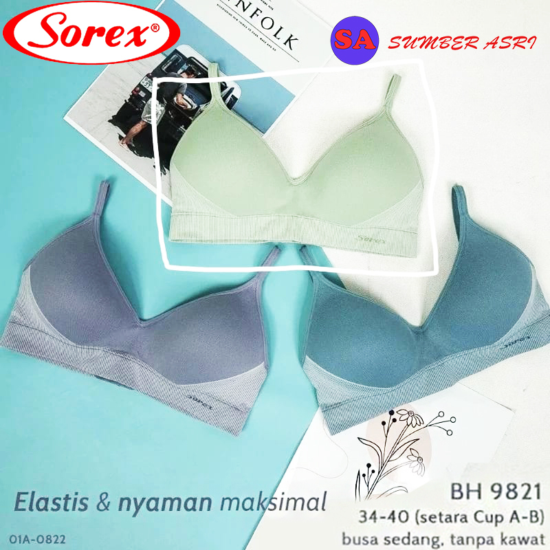 BH SOREX TYPE 9821  tanpa kawat UKURAN 36-42