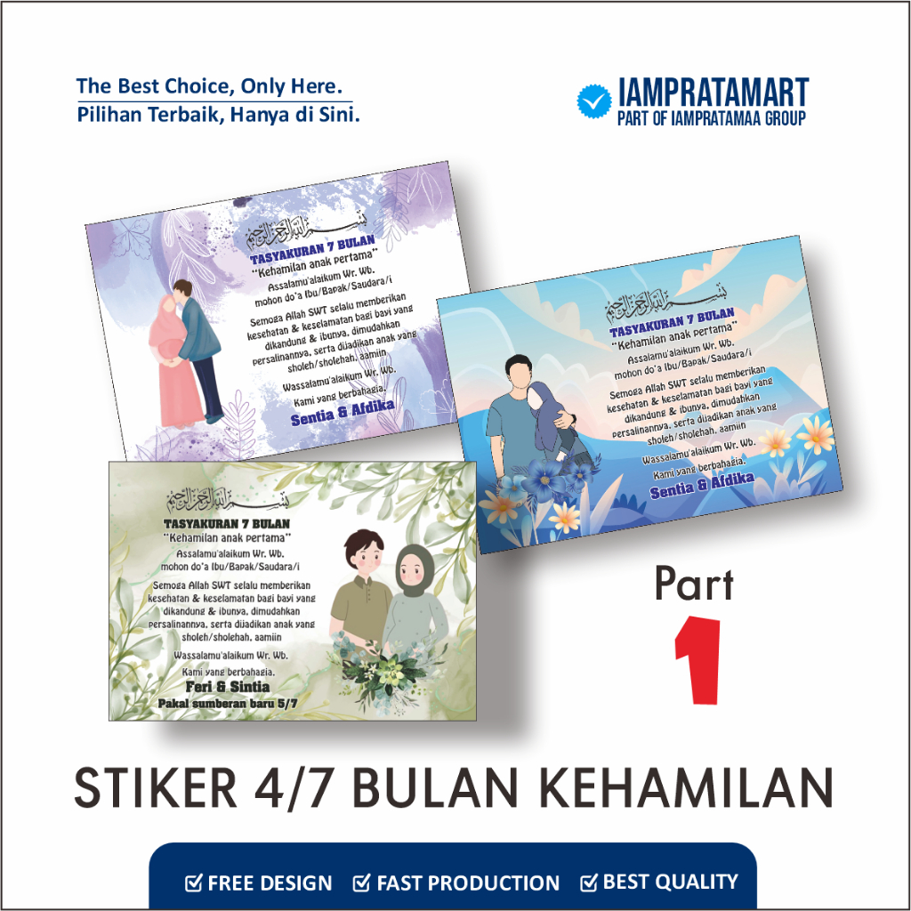 Cetak Stiker Tasyakuran 4 Bulanan, Tasyakuran 7 Bulanan Kehamilan, Tasyakuran Kehamilan