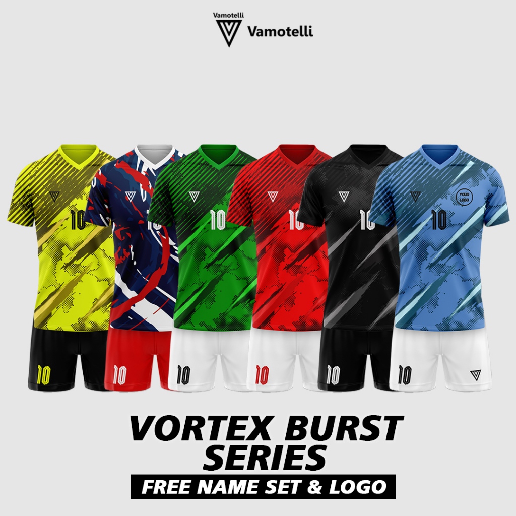 Vamotelli Jersey Bola Setelan Futsal - Dryfit Premium (Vortex Burst Series)