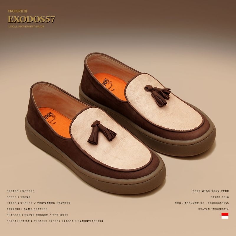 Sepatu Sneakers Kulit Pria Exodos57 - Modero Brown