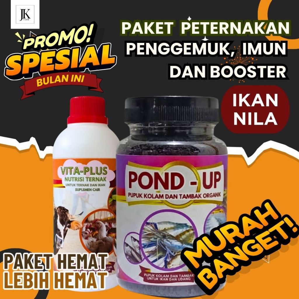⁠Paket Lengkap Vitamin Ikan Nila Cepat Besar Vitamin Nafsu Makan Ikan Nila Penyubur Tambak Nila