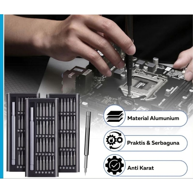 Obeng Set 24in1 Kepala Magnetic / Alat Perkakas Perlengkapan Service HP Jam Tangan