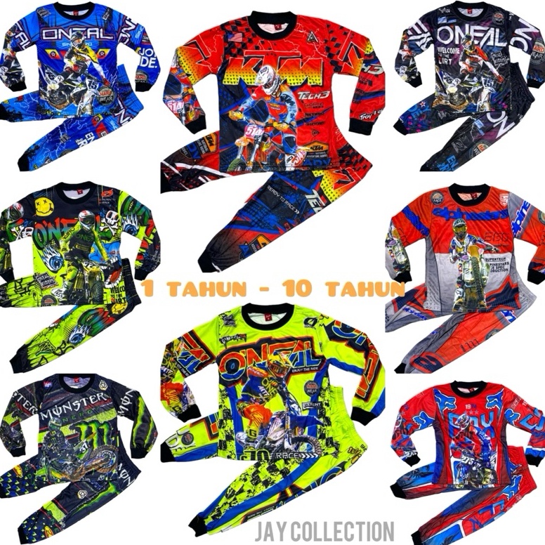 Paling Disukai BAJU BALAP ANAK LAKI LAKI TERBARU KAOS BALAPAN MOTORCROSS BALITA PEREMPUAN SETELAN FU