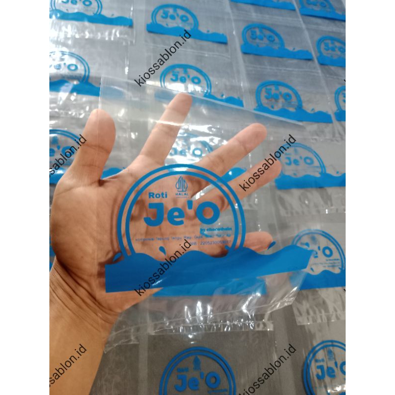 plastik pp bening tebal 15x20 tebal 05 custom sablon