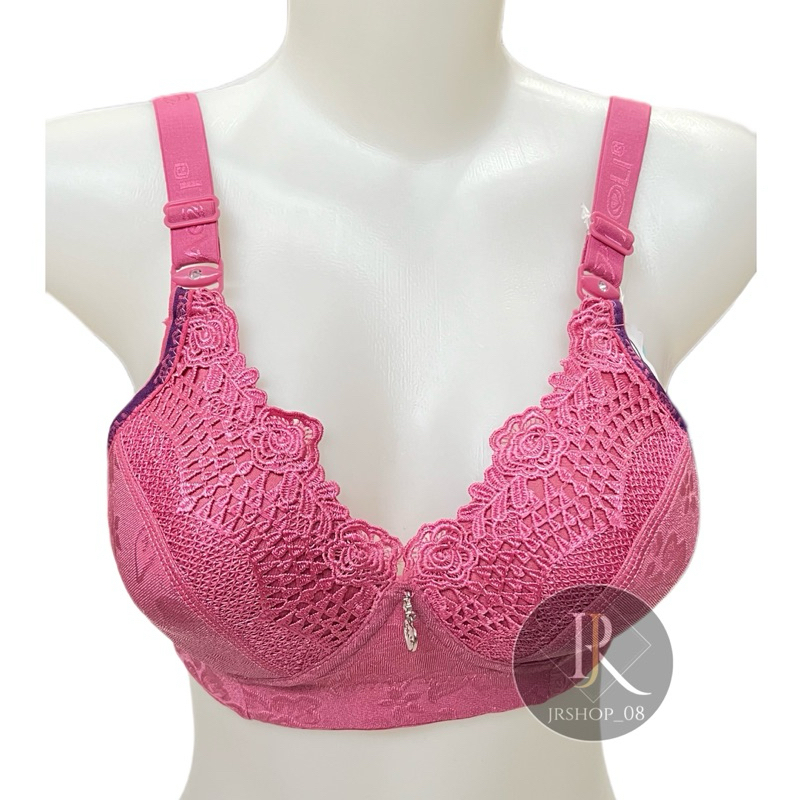 PROMO bra wanita renda kait 3 PIAOLI 88888 / bra kait tiga tanpa kawat dewasa motif mewah / bra