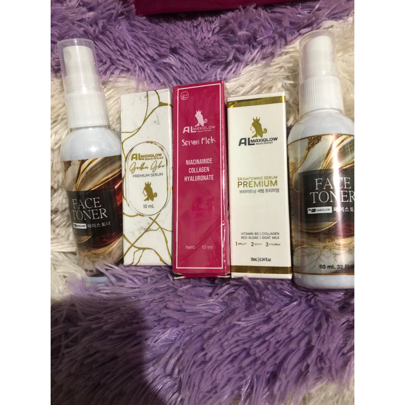 Al maxi glow skincare paket isi 3