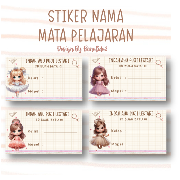 

Stiker Nama Custom Pelajaran / Stiker Nama Sekolah / Stiker Nama Buku / Sticker Name