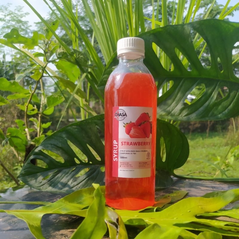 

Sirup Stroberi, Syrup Campuran Es Teh Racikan kekinian Bervarian Rasa, Bisa juga Buat Minuman Es Es Sirup