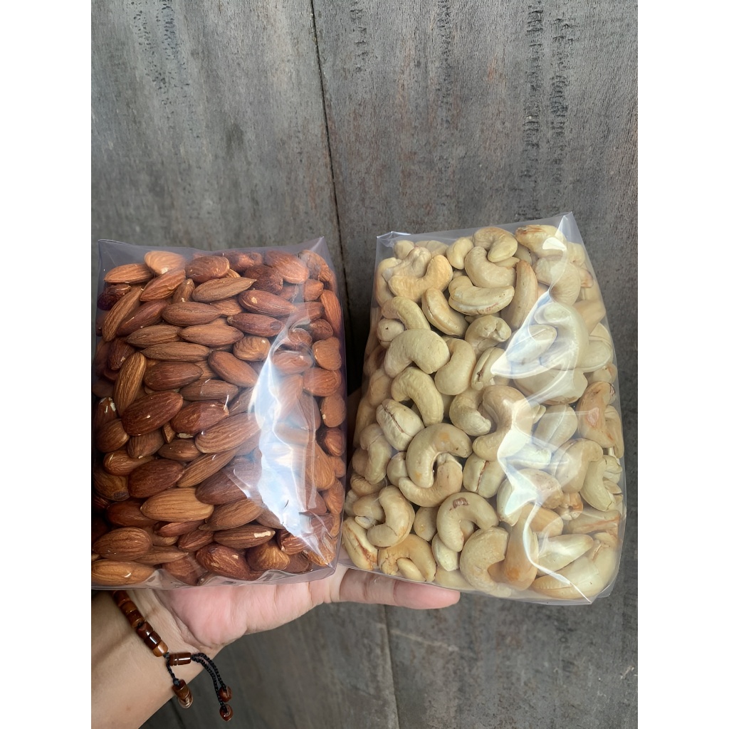 

PAKET BUNDLING KACANG ALMOND PANGGANG 500gr METE 500 gr