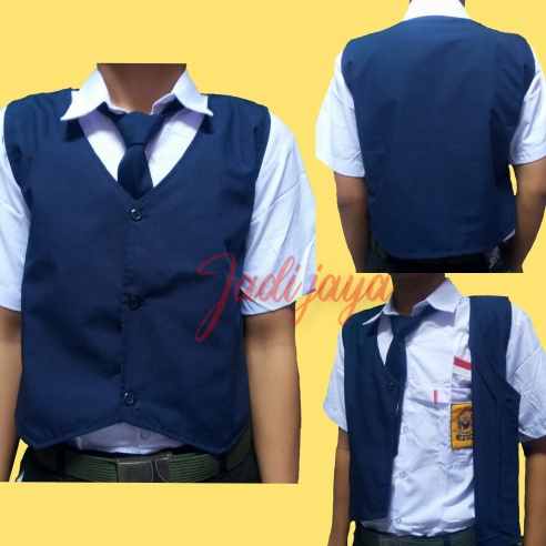 Koleksi Terbaru Rompi Sekolah Anak SMP rompi SMP biru