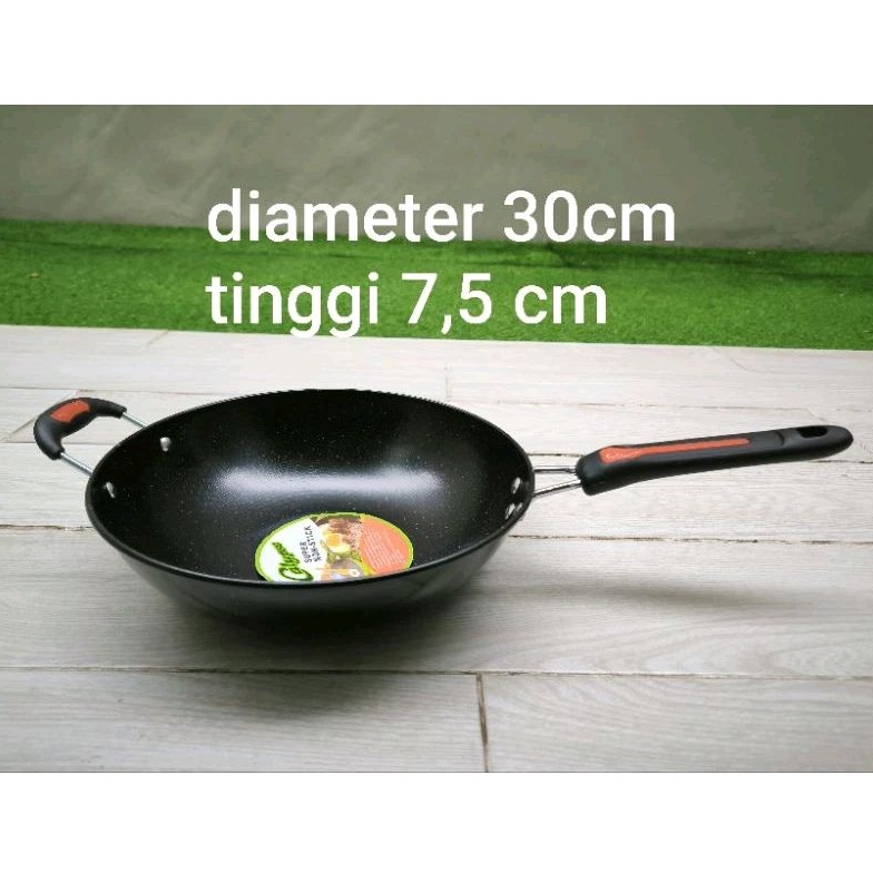 Wajan teflon hitam calypso gagang panjang 30 cm