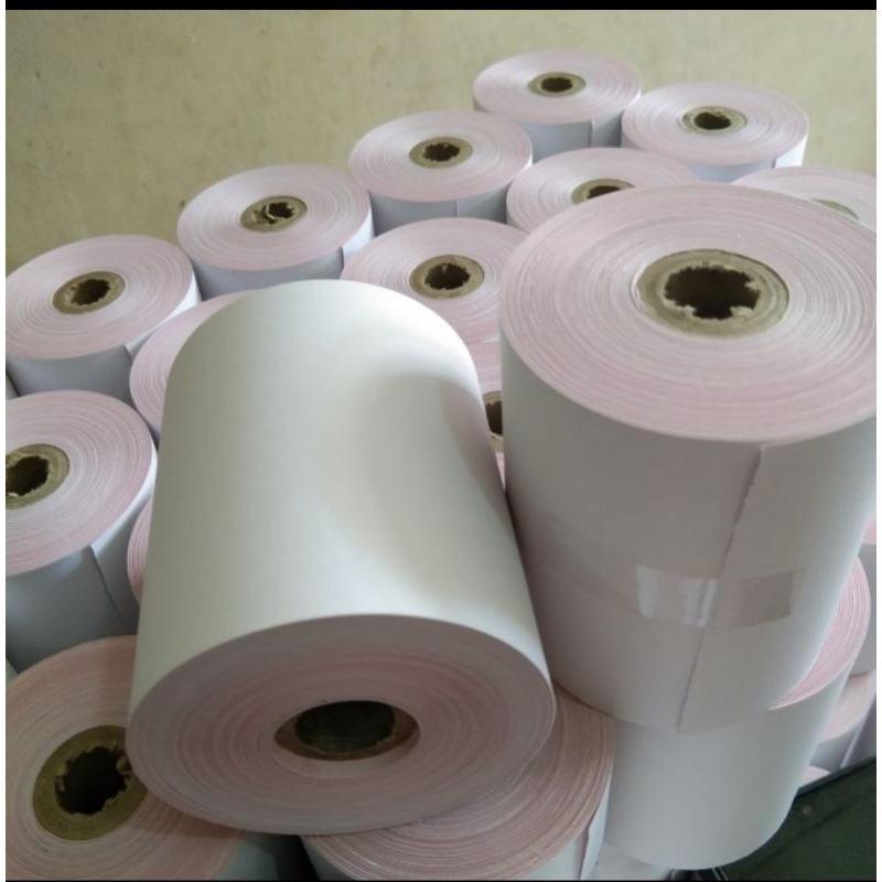 

10 roll kertas struk/kasir NCR 2Ply 75x60mm (putih,merah)