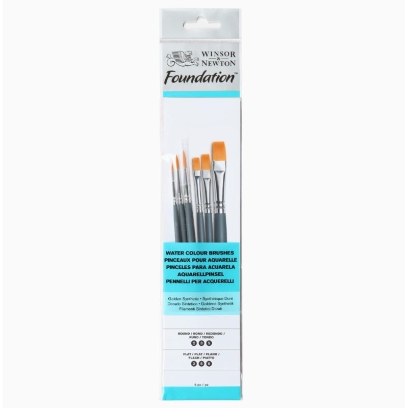 

Kuas Winsor & Newton Foundation Brush Set 6 For Water Colour 5295015