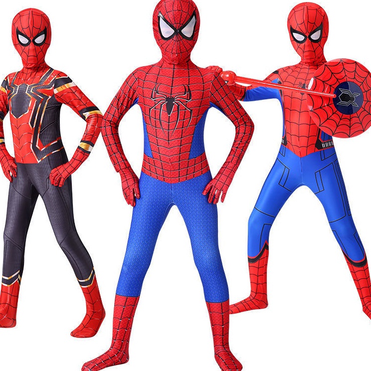 Sekarang Promo  Halloween Cosplay Party Kostum Anak Spiderman Amazing Costume Anak Spiderman Baju  T