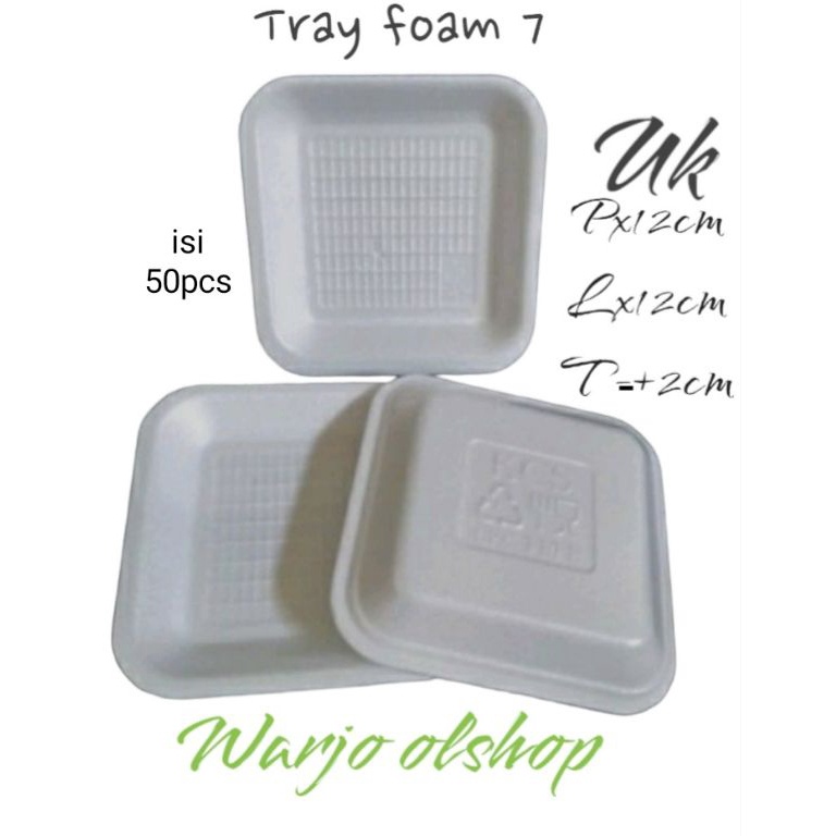 Klik Pesan styrofoam foam tray uk 7 isi 5pcs  cocok untuk semua makanan dan buah buahan