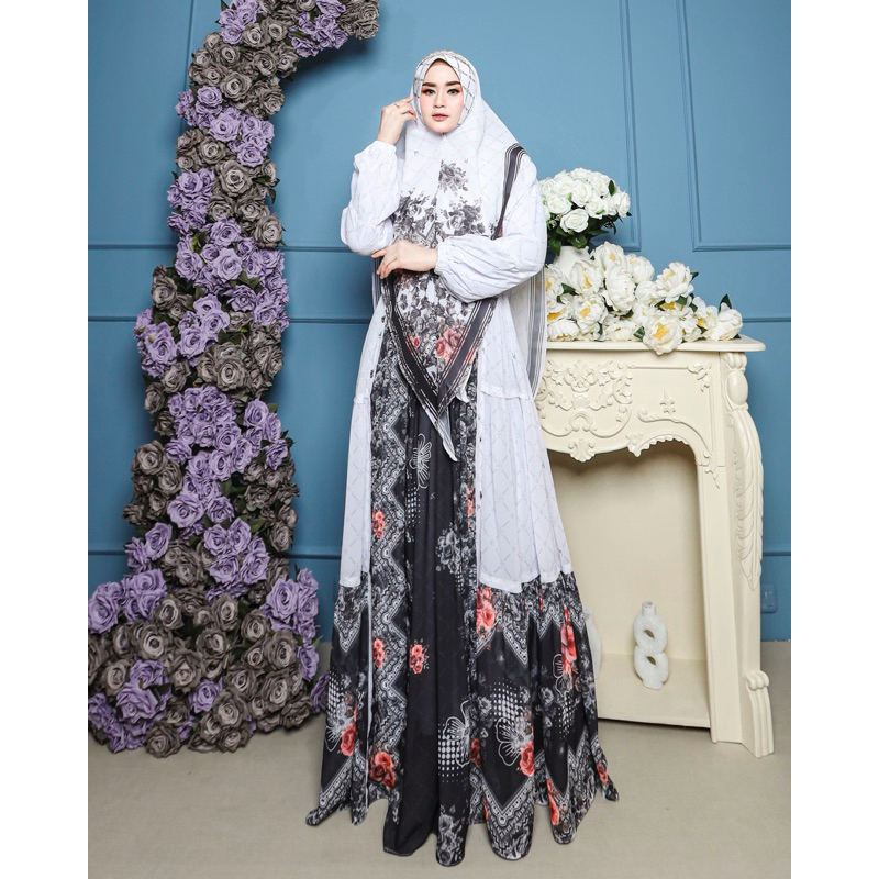 Gamis Syari Arafah ac original / Gamis syari PRINTING / Gamis premium / gamis syari premium