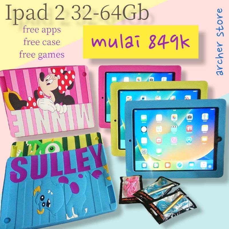 IPAD 2 16-64GB,IPAD 3 16-64,IPAD 4 16-64GB FREE TAS DAN STYLUS PEN FULL GAME