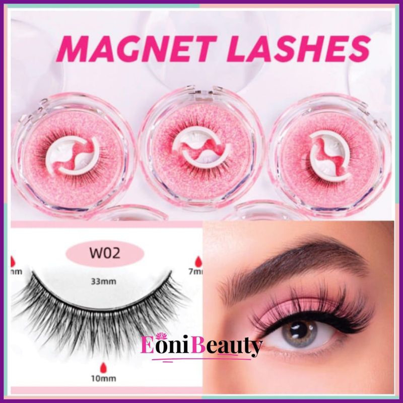 BULU MATA PALSU MAGNET // Tanpa Lem Bulu Mata Palsu / Riasan Cepat/ Eyelashes Extension Natural