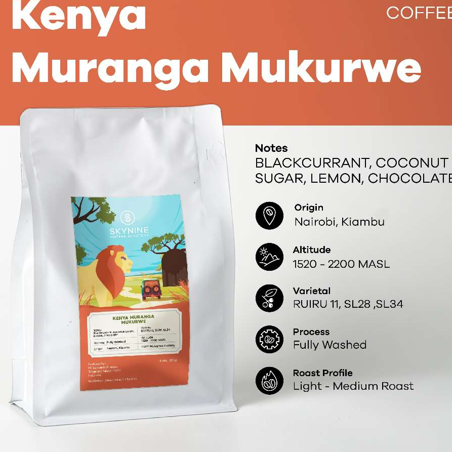 

KOPI ARABIKA KENYA MURANGA MURKUWE ROAST BEANS