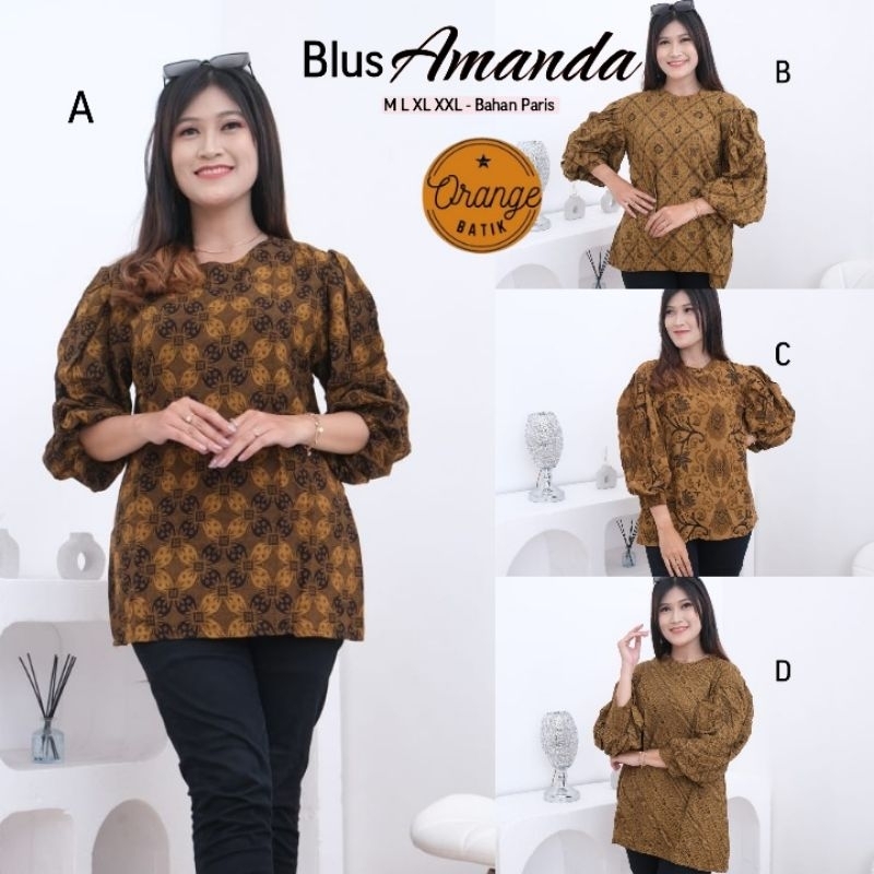 Blouse Batik Paris Premium Amanda