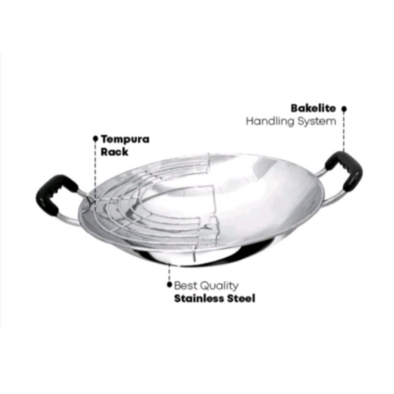 Maspion Wajan 40 cm with Tempura Rack