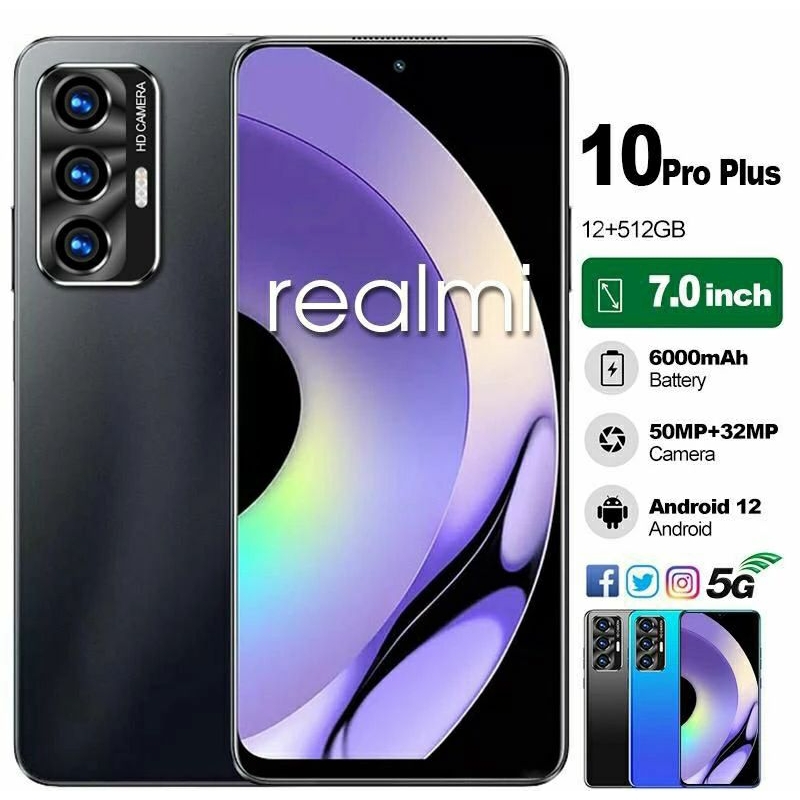 Hp Realmi 10 Pro plus Ram8 256GB 128GB 512GB Layar 7inch Waterproof FHD Display 50MP FHD