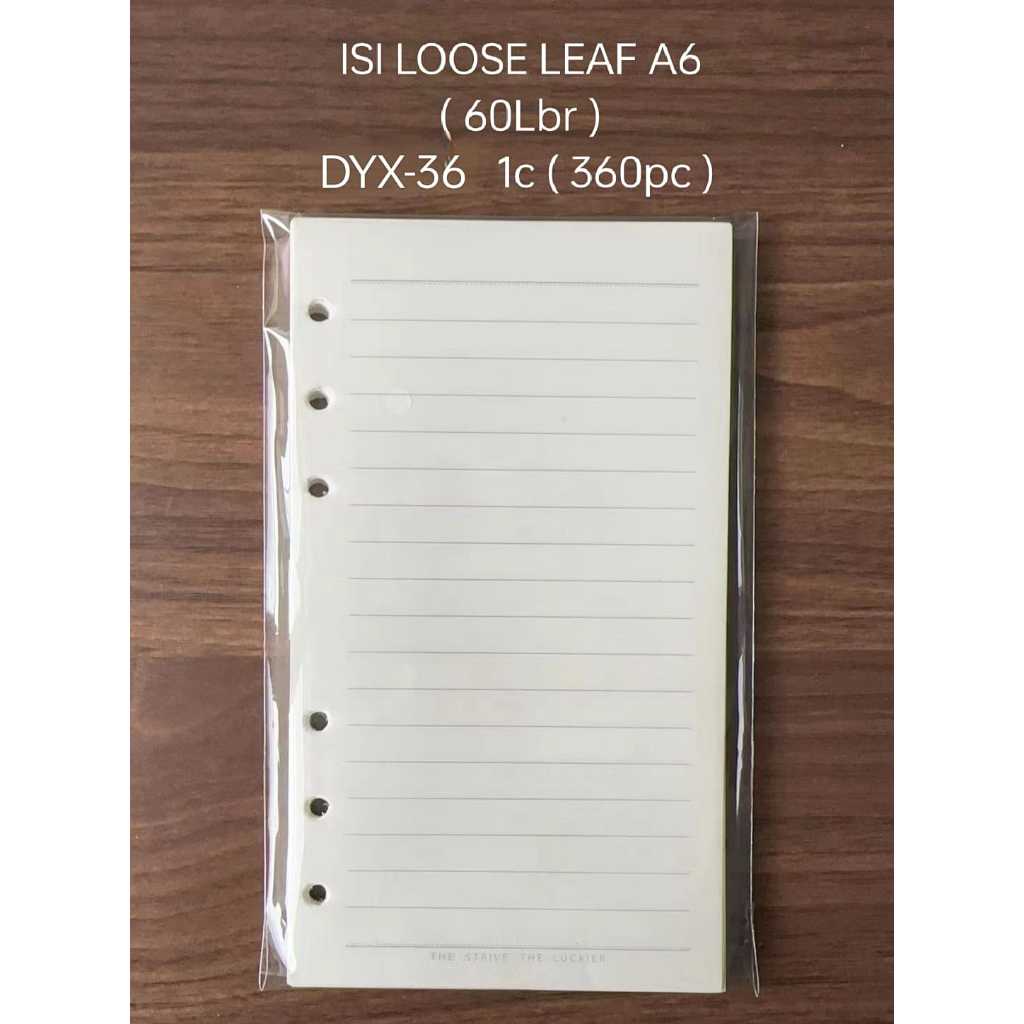 

isi binder looseleaf wengu isi 60 lembar 6 ring warna ivory import china a6