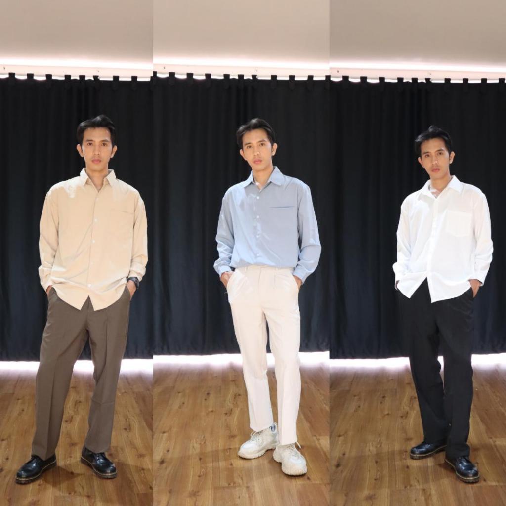 KEMEJA PRIA LENGAN PANJANG KOREAN STYLE