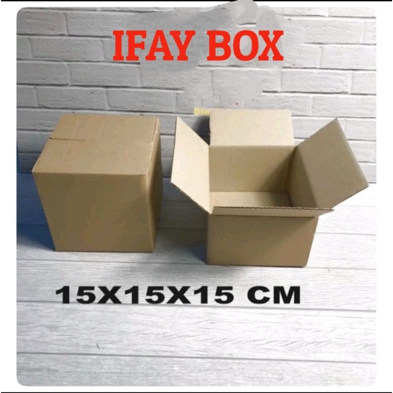

Kardus box Uk. 15x15x15 cm single wall polos