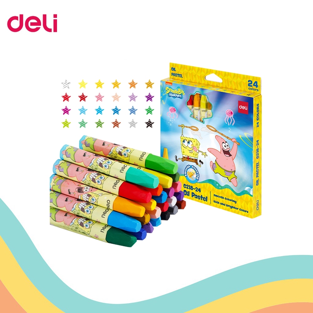

PASTEL DELI 24 WARNA C-218-24 SPONGEBOB (1 PCS)