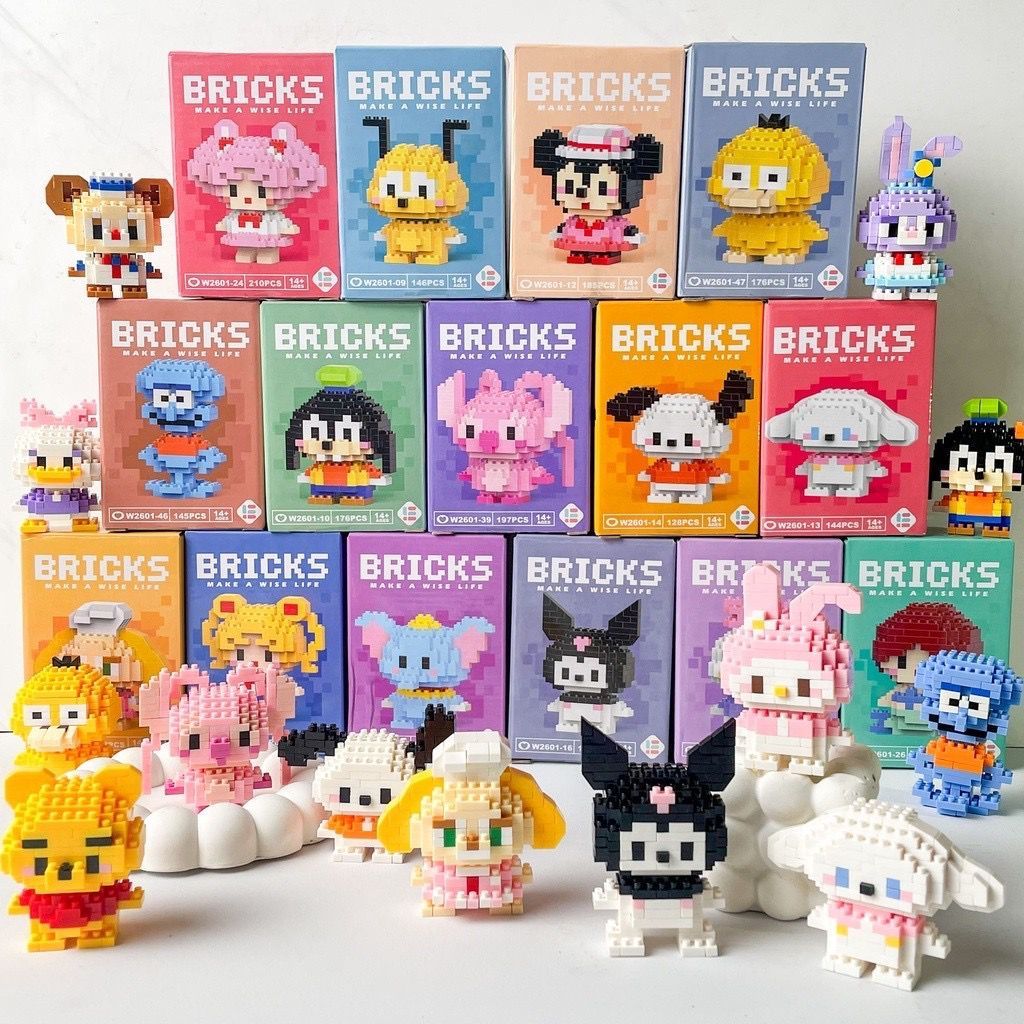 Mainan Lego Susun Kartun Mini Bricks / Mainan Anak Mainan Edukasi  Puzzle Lego