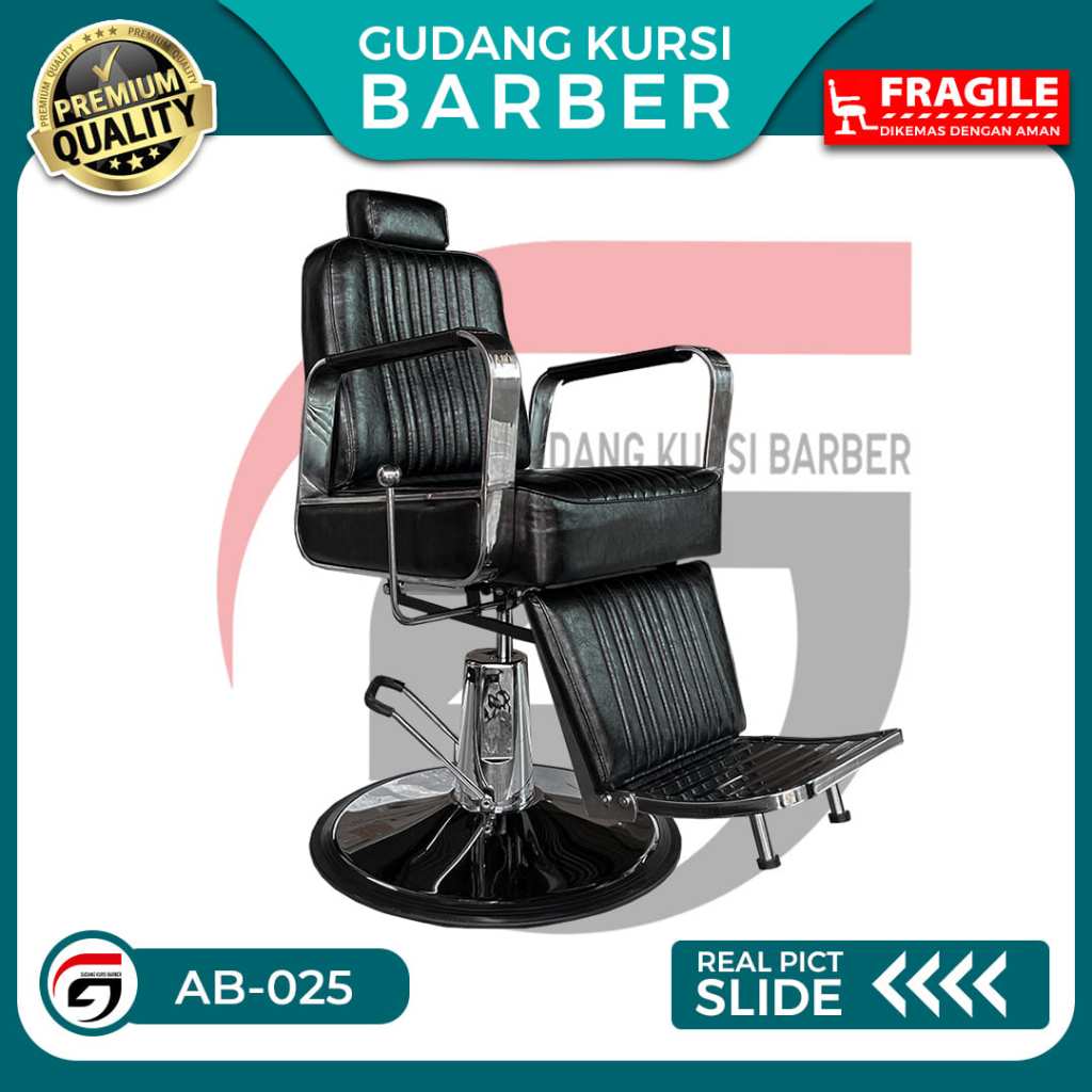 Kursi Hidrolis AB - 025 Kursi Barbershop Rebah Hidrolik Furniture Pangkas Rambut