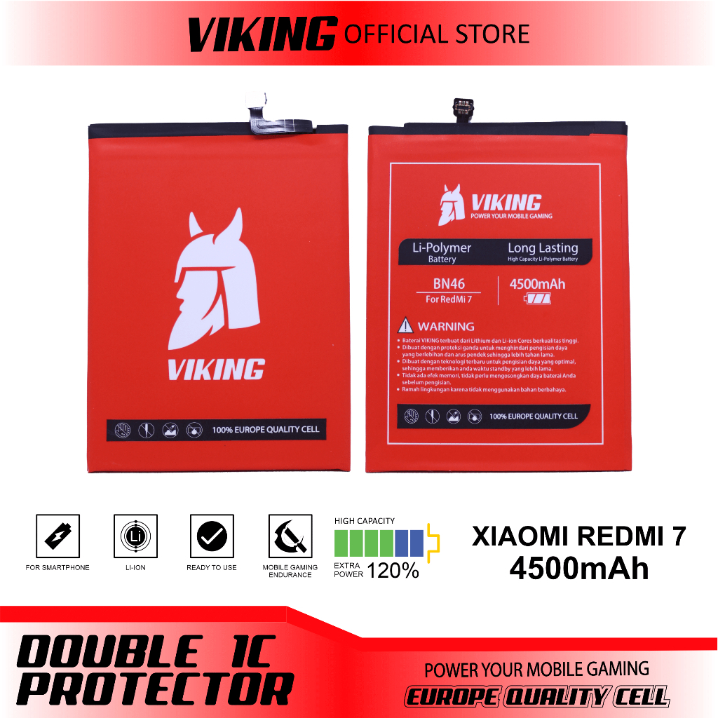 VIKING Baterai Redmi 7 - Note 8 BN46 Double Power
