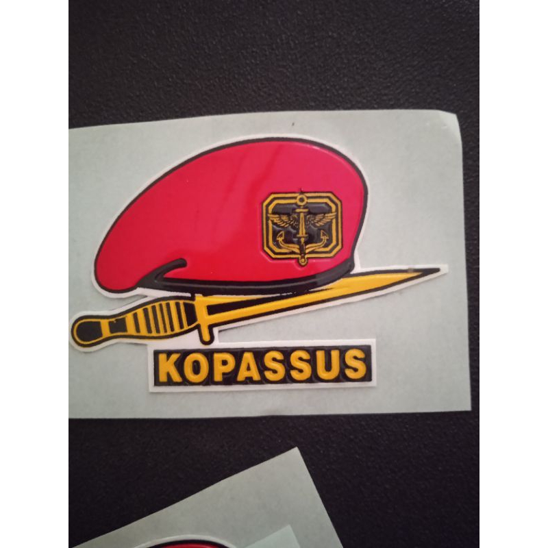

Stiker embos Logo Kopassus Baret