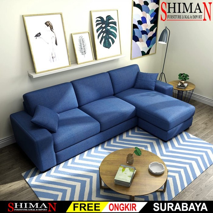 sofa l keluarga | sofa minimalis | sofa santai | sofa murah | sofa ruang tamu | bahan suede bludru, 